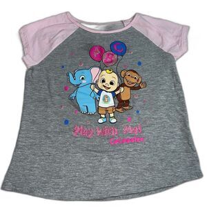 Girls Jumping Beans Cocomelon Pink/Gray T-Shirt 0517K